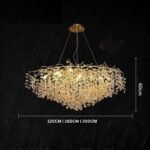 Modern Contemporary Crystal Tree Drop Chandelier