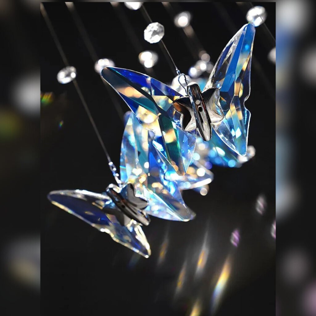 Crystal butterfly to make custom chandelier light
