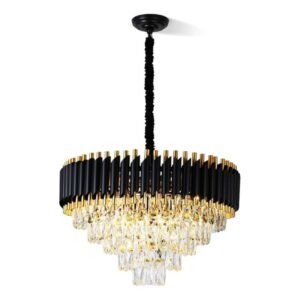 Gold Round Crystal Chandelier