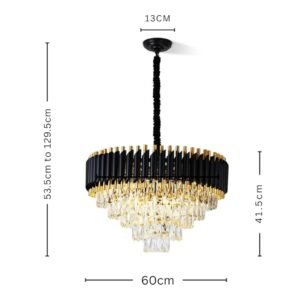 Gold Round Crystal Chandelier