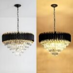 Gold Round Crystal Chandelier