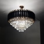 Gold Round Crystal Chandelier