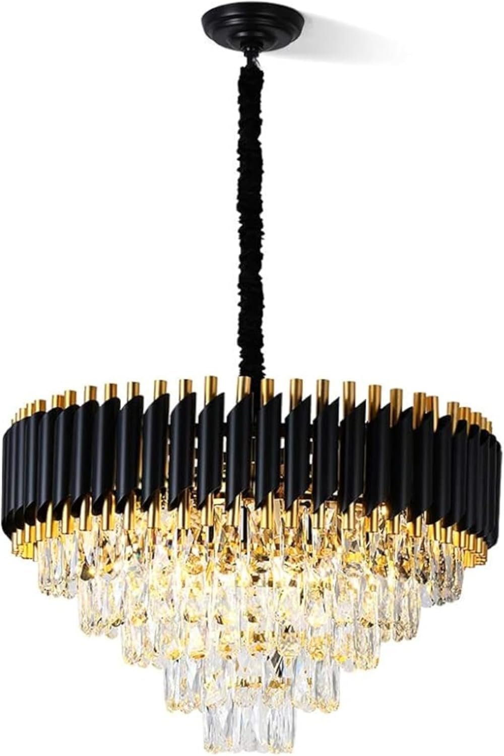 Gold Round Crystal Chandelier