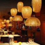 Bamboo Light installed in restaurant
