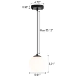 White-Hanging-Globe-Pendant-Light-2 White Hanging Globe Pendant Light Dimentions