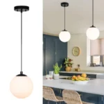 White-Hanging-Globe-Pendant-Light-6 White Hanging Globe Pendant Light Look