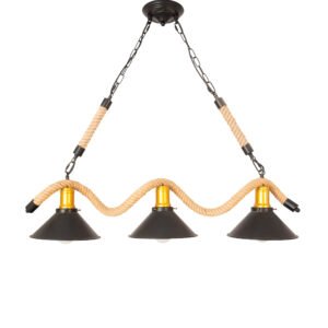 3 Lights Black Pendant - Konyo