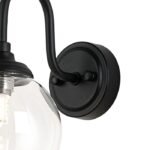 Notte Curved Arm Wall Light - Satin Black IP44 2