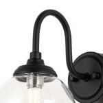 Notte Curved Arm Wall Light - Satin Black IP44 3