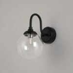 Notte Curved Arm Wall Light - Satin Black IP44 5