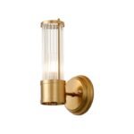 Toscano 1 Light Glass Rod Wall Light - Gold IP44