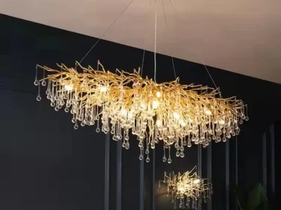 Crystal Rain Drop Chandelier (3) Crystal Rain Drop Chandelier